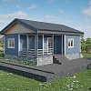 Проект каркасного дома-бани 54 м2 Проект каркасного дома-бани 54 м2