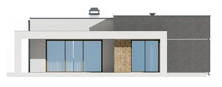 Проект дома "Хайтек" 99м2 из газобетона