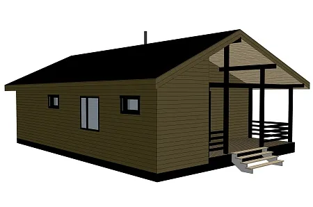 Проект каркасного дома 119 м2