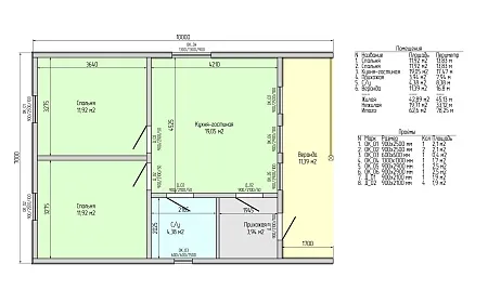 Проект каркасного дома "Барнхаус 70"