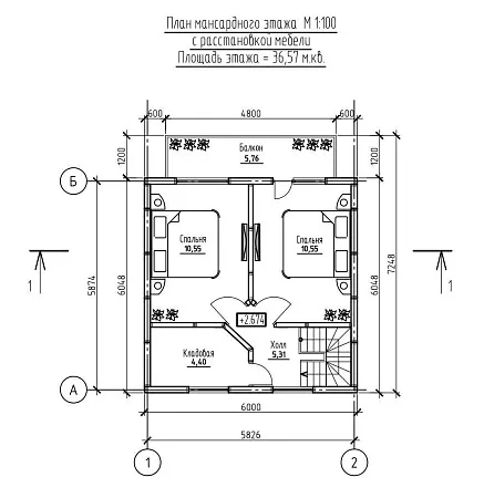 Проект дома из СИП "Селена" 80м2