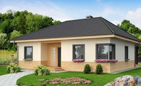 Проект дома 113м2 (12,2х12,6 м) из газобетона
