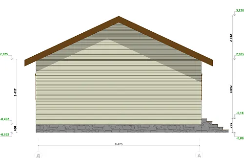 Проект каркасного дома с баней 153м2 Проект каркасного дома с баней 153м2