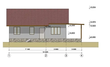 Проект дома из СИП "Соната" 79м2