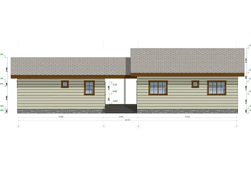 Проект каркасного дома с баней 153м2 Проект каркасного дома с баней 153м2