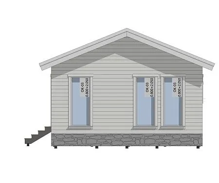 Проект каркасного дома 72м2