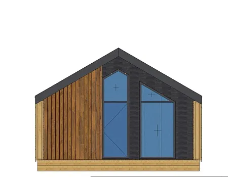 Проект каркасного дома-бани 79,8 м2