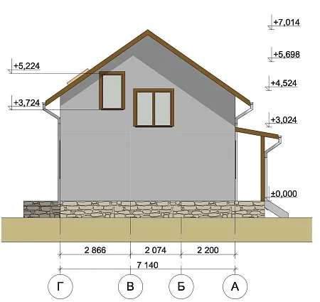 Проект дома из СИП 128м2 с сауной