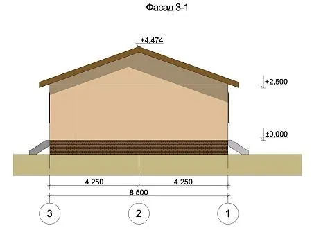 Проект дома из СИП 63м2