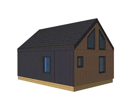 Проект каркасного Барнхаус 74 м2 (вариант 1)