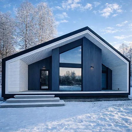 Проект каркасного Барнхаус 10х11,11 м, 128 м2