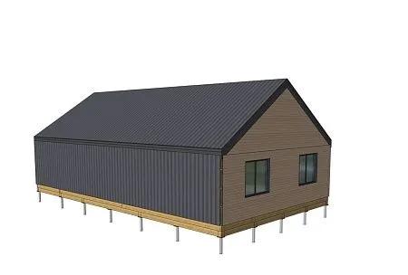 Проект каркасного Барнхаус 103 м2