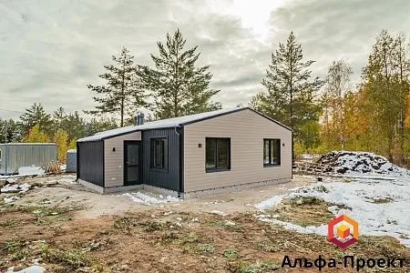 Проект каркасного дома "Барнхаус 90,5"