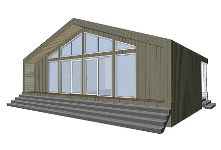 Проект каркасного Барнхаус 68 м2