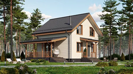 Готовый проект каркасного дома "Ижора" 150 м2