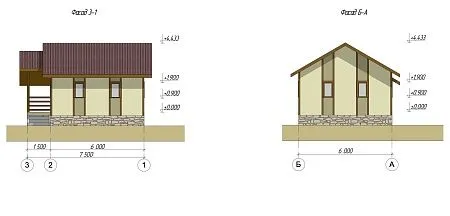 Проект дома из СИП 36м2