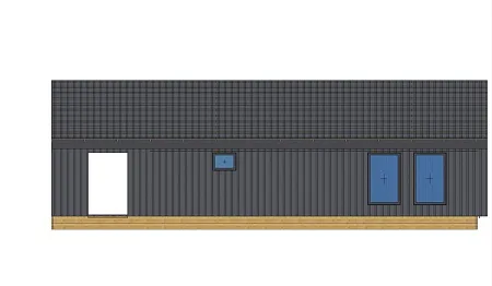 Проект каркасного дома-бани 79,8 м2