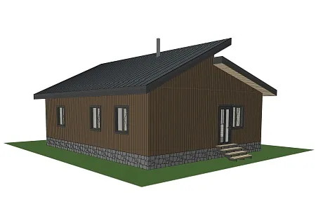 Проект каркасного дома 104 м2