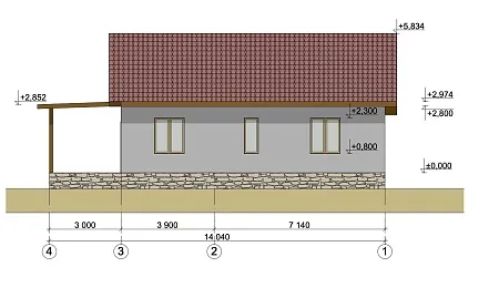 Проект дома из СИП "Соната" 79м2