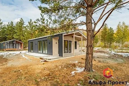 Проект каркасного дома "Барнхаус 90,5"