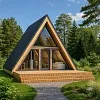 Готовый проект каркасного дома "А-фрейм 6х7.5", 66 м2 Готовый проект каркасного дома "А-фрейм 6х7.5", 66 м2