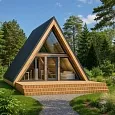 Готовый проект каркасного дома "А-фрейм 6х7.5", 66 м2 Готовый проект каркасного дома "А-фрейм 6х7.5", 66 м2