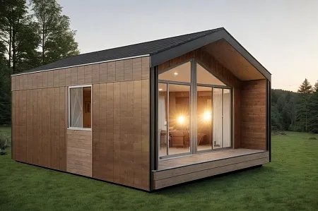 Проект каркасного Барнхаус 42,6 м2