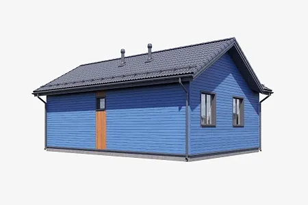 Готовый проект каркасного дома "Свирь" 72 м2