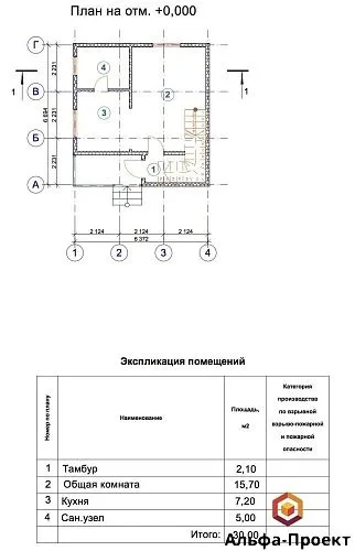 Проект дома из СИП 65м2