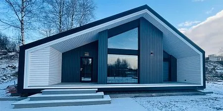 Проект каркасного Барнхаус 10х11,11 м, 128 м2