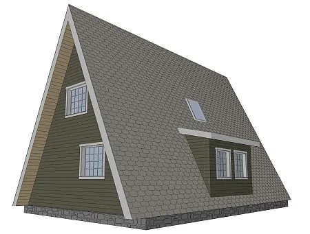 Проект каркасного дома "А-фрейм 10х13", 162м2