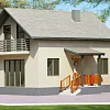 Проект дома из СИП 88м2 с балконом