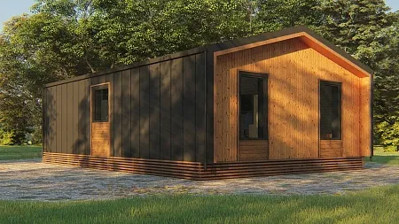 Проект каркасного дома "Барнхаус 70"