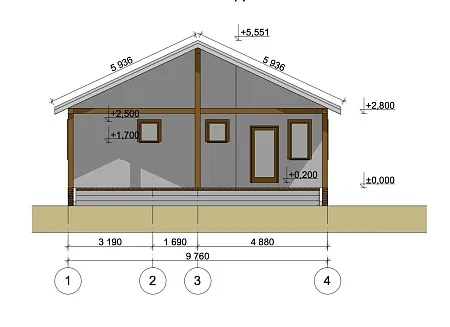 Проект дома из СИП "Финский" 90,5м2