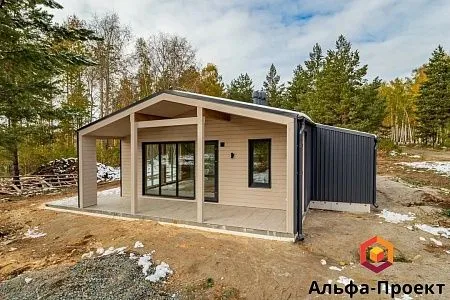 Проект каркасного дома "Барнхаус 90,5"