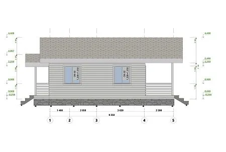 Проект каркасного дома 70 м2