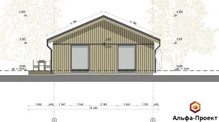 Проект каркасного "Сканди 120" (зеркальный)