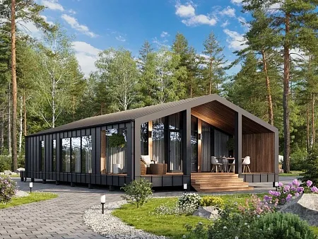 Проект каркасного дома "Барнхаус 109"