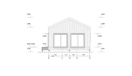 Проект каркасного Барнхаус 80 м2