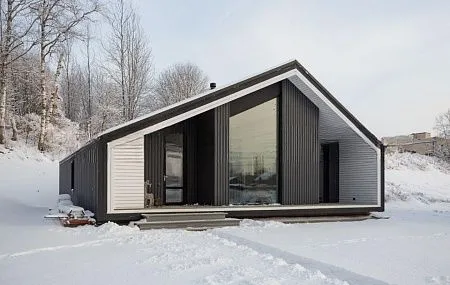 Проект каркасного Барнхаус 10х11,11 м, 128 м2