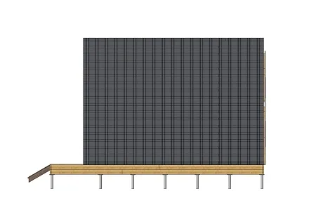 Проект каркасного дома "А-фрейм 6х7"+ терраса