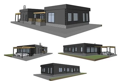 Проект каркасного дома 301 м2