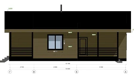Проект каркасного дома 119 м2