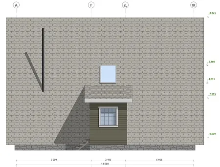 Проект каркасного дома "А-фрейм 10х13", 162м2