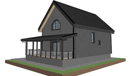 Проект каркасного дома "Каскад" 190 м2
