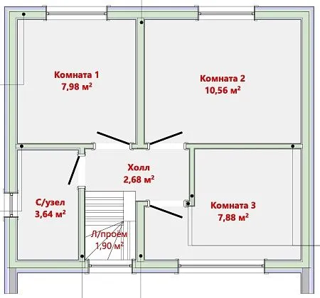Проект каркасного дома 98 м2