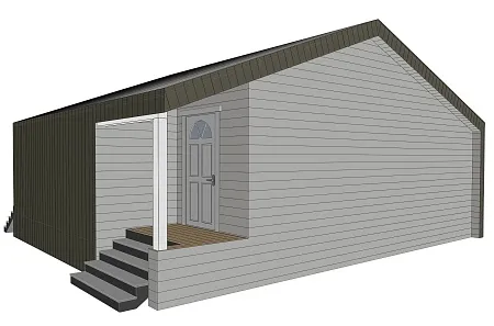 Проект каркасного Барнхаус 68 м2