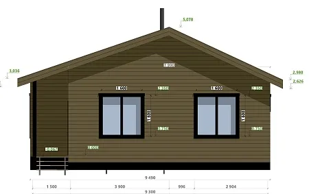 Проект каркасного дома 119 м2