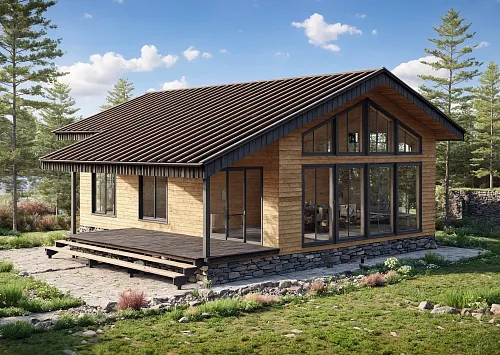 Проект каркасного дома 140 м2 Проект каркасного дома 140 м2