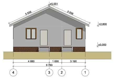 Проект дома из СИП "Финский" 90,5м2